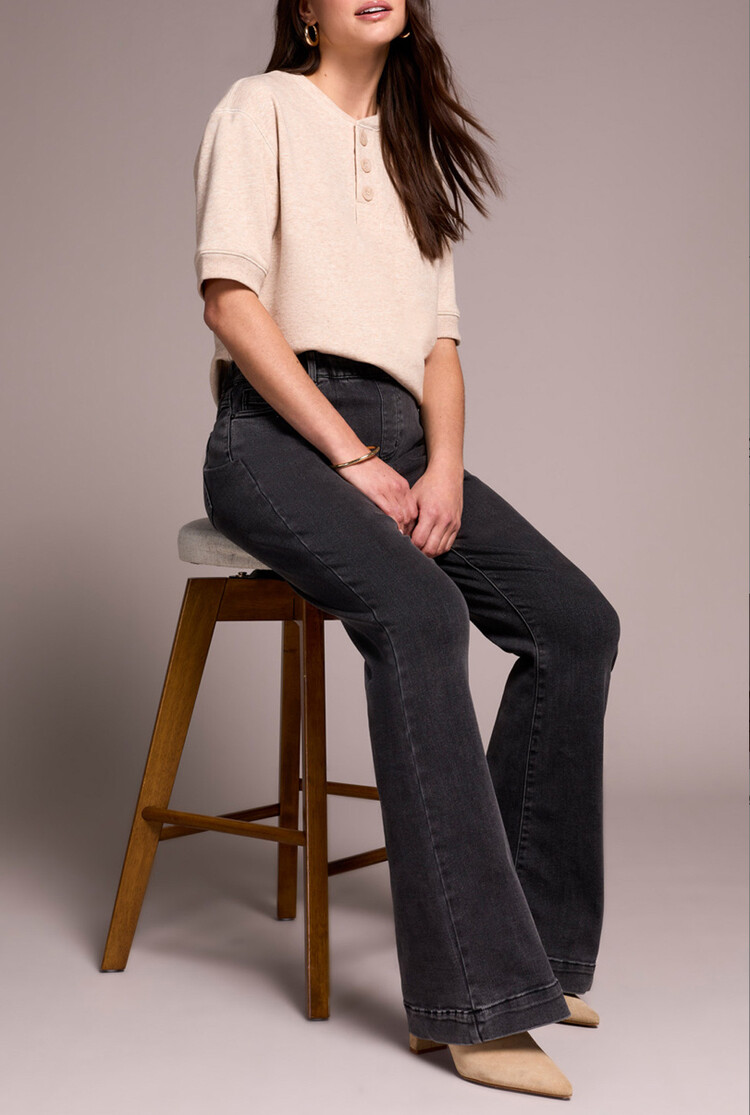 Tribal Tribal Audrey Pull On Boundless Denim Flare Jeans 5860O