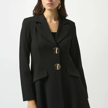 Joseph Ribkoff Joseph Ribkoff 253068 Scuba Crepe Fit & Flare Coat