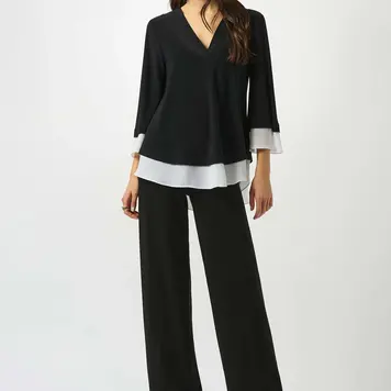 Joseph Ribkoff Joseph Ribkoff 253082 Georgette Colour Block Flared Top