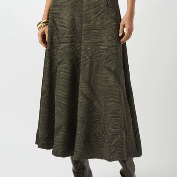 Joseph Ribkoff Joseph Ribkoff 253248 Pleated Satin Long Flared Skirt