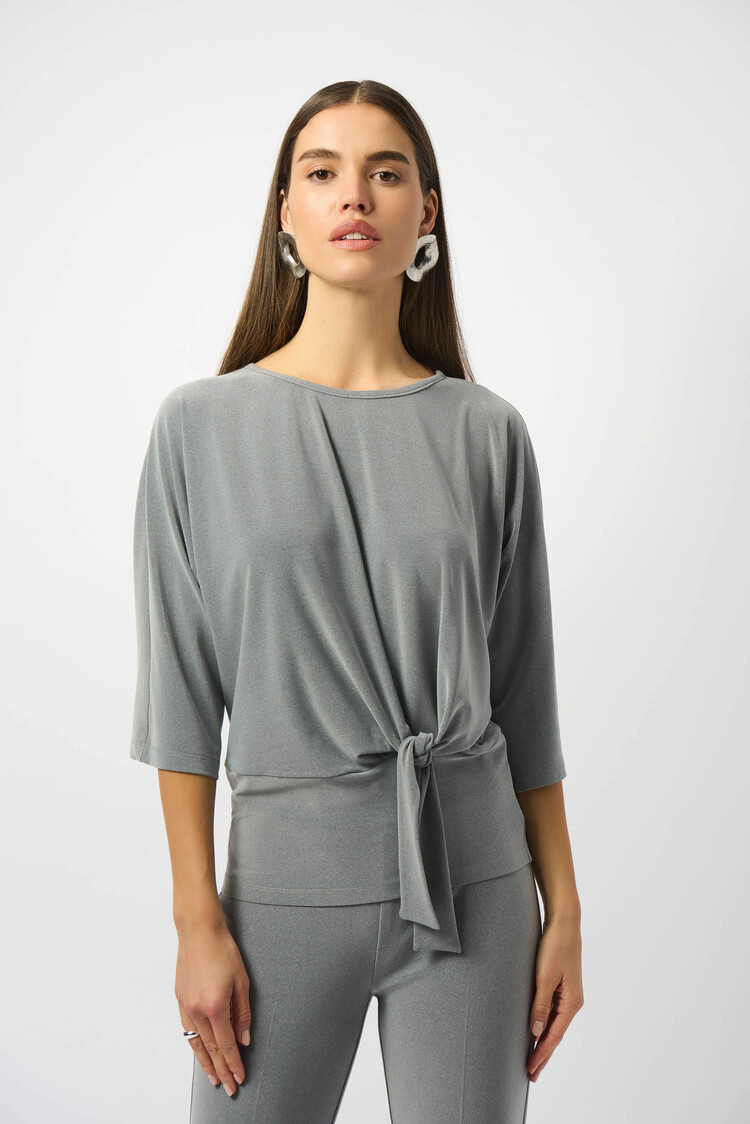 Joseph Ribkoff Joseph Ribkoff 253304 Boxy Top w/ Knot Detail