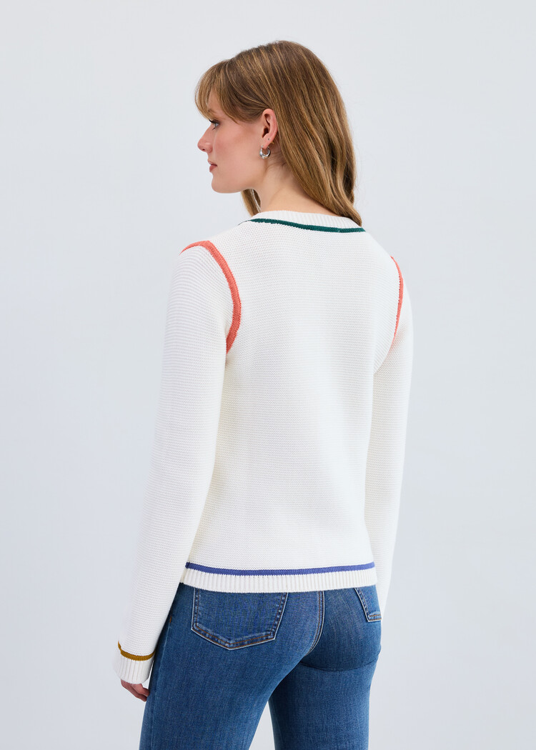 French Dressing Jeans French Dressing Long Sleeve Tipping Cardigan 1363882