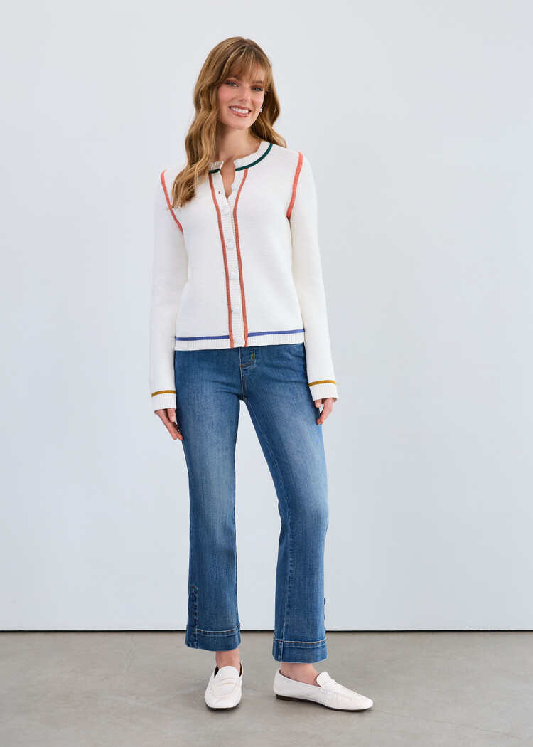 French Dressing Jeans French Dressing Long Sleeve Tipping Cardigan 1363882