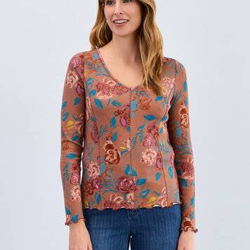 French Dressing Jeans French Dressing Long Sleeve V Neck Top 3461161