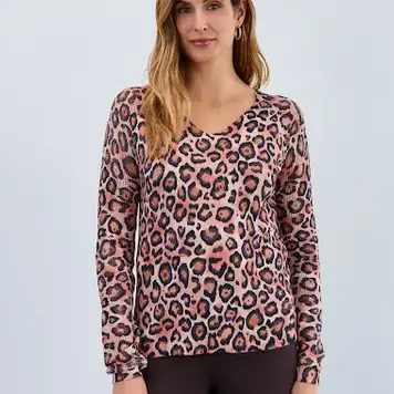 French Dressing Jeans French Dressing V Neck Pointelle Long Sleeve Sweater 1542314