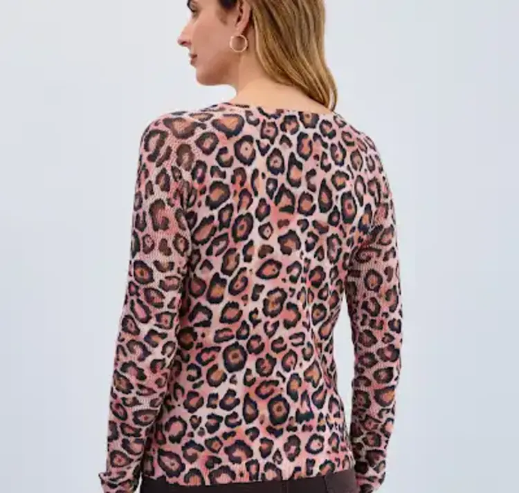 French Dressing Jeans French Dressing V Neck Pointelle Long Sleeve Sweater 1542314