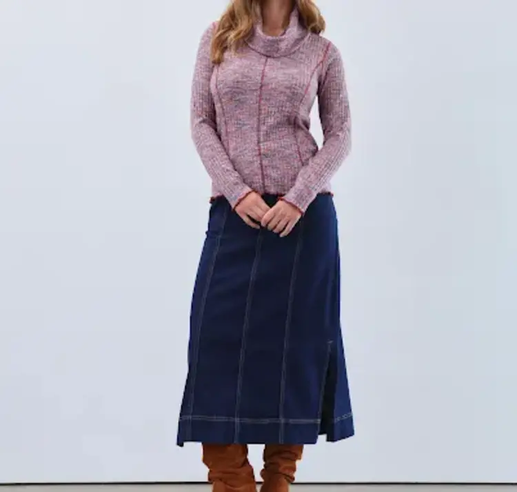 French Dressing Jeans FDJ Long Sleeve Cowl Neck Top 3996553