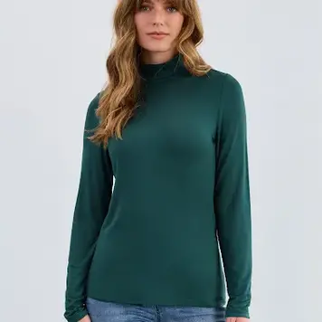 French Dressing Jeans FDJ Long Sleeve Mock Neck Top 3056756