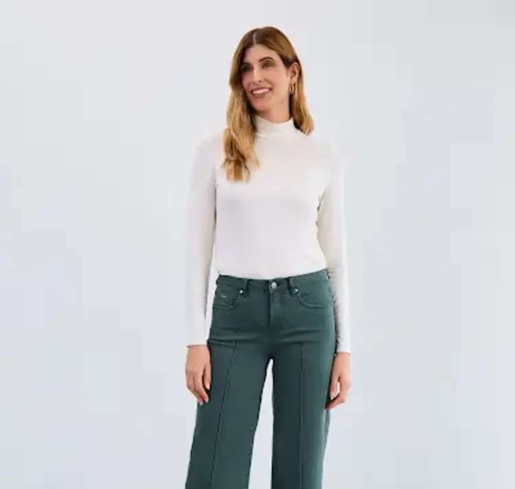 French Dressing Jeans FDJ Long Sleeve Mock Neck Top 3056756