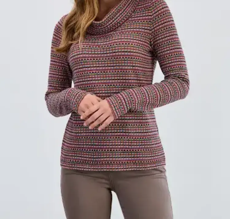 French Dressing Jeans French Dressing Long Sleeve Cowl Neck Top 3121305