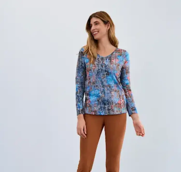 French Dressing Jeans French Dressing Jeans 3390844 Long Sleeve V-Neck Top