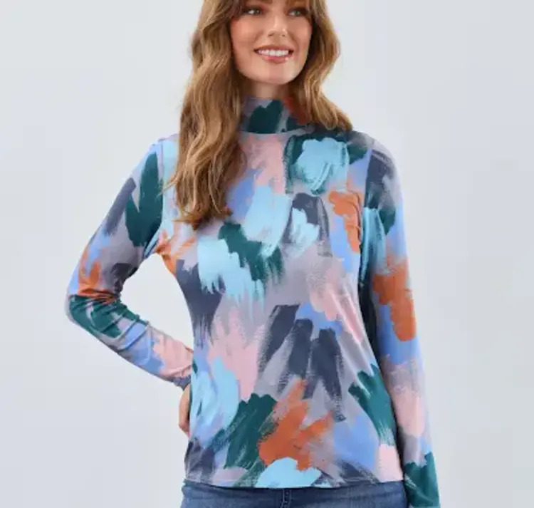 French Dressing Jeans French Dressing Jeans 3570756 Long Sleeve Mock Neck Top