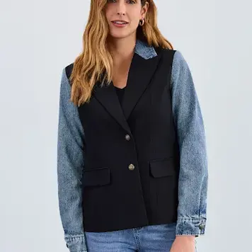 French Dressing Jeans French Dressing Jeans 1541307 Mixed Media Blazer