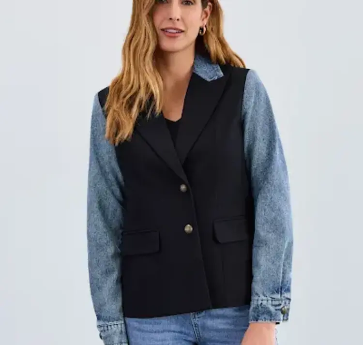 French Dressing Jeans French Dressing Jeans 1541307 Mixed Media Blazer