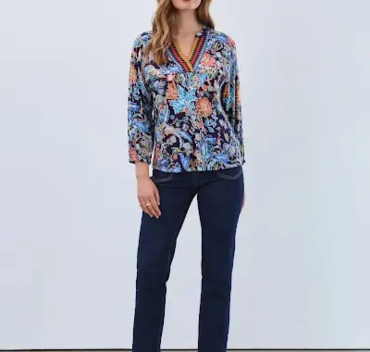 French Dressing Jeans French Dressing Jeans 3188153 Embellished Neck Top