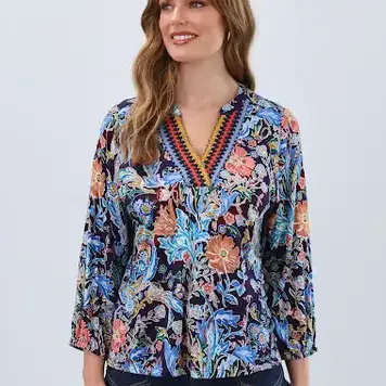 French Dressing Jeans French Dressing Jeans 3188153 Embellished Neck Top