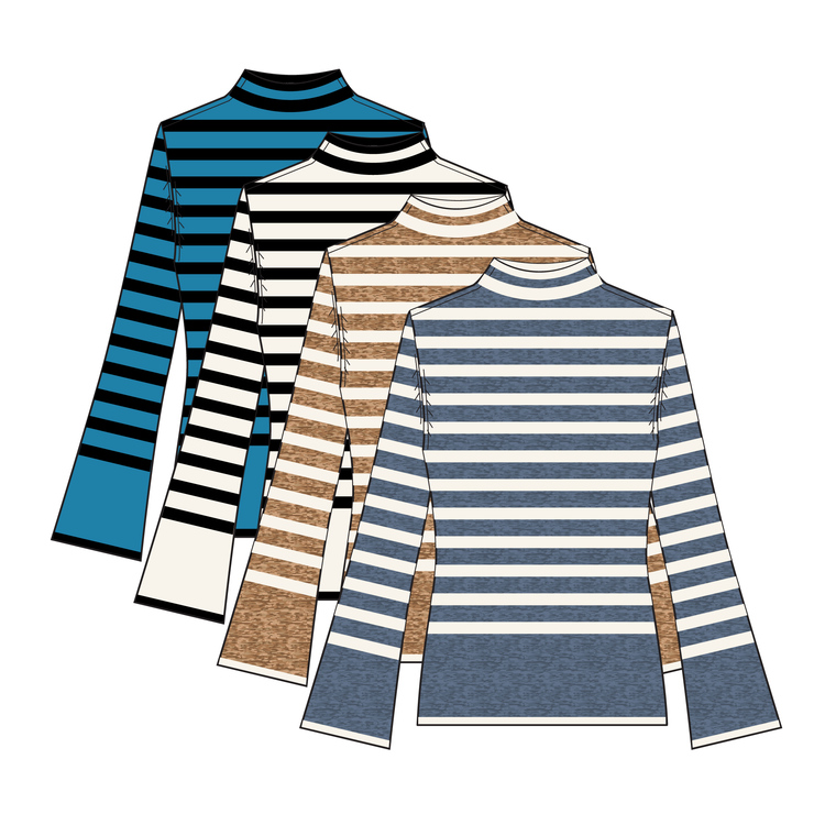 Tribal Tribal L/S Funnel Neck Sweater 2289O