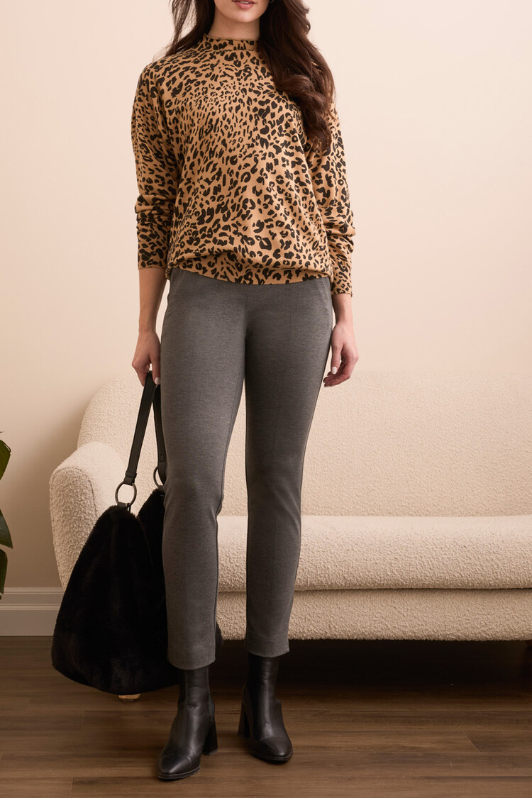 Tribal Tribal L/S Funnel Neck Sweater 2248O