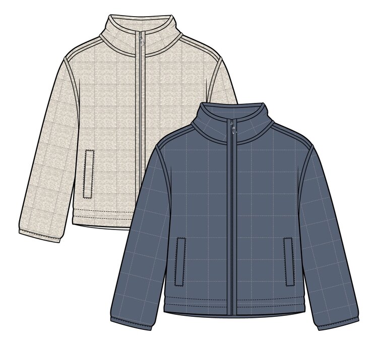 Tribal Tribal L/S Zip Quilted Jacket 2272O