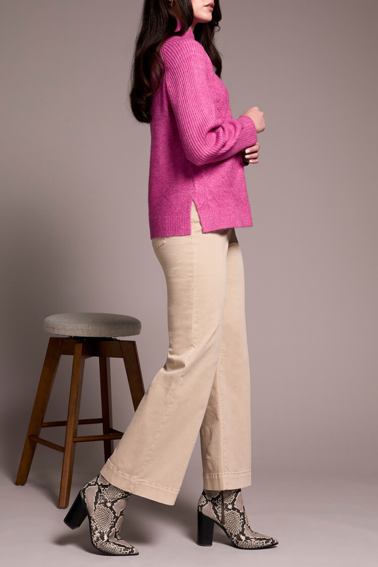 Tribal Tribal L/S Mock Neck Sweater 2322O