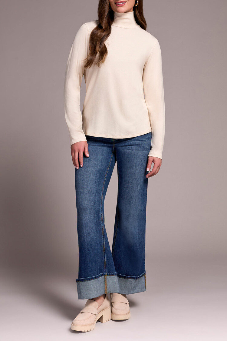 Tribal Tribal L/S Turtle Neck Top 2283O