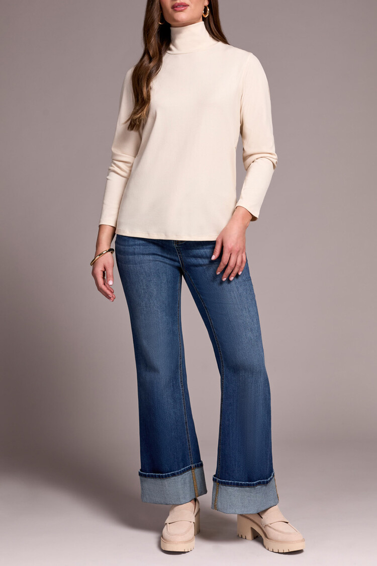 Tribal Tribal L/S Turtle Neck Top 2283O