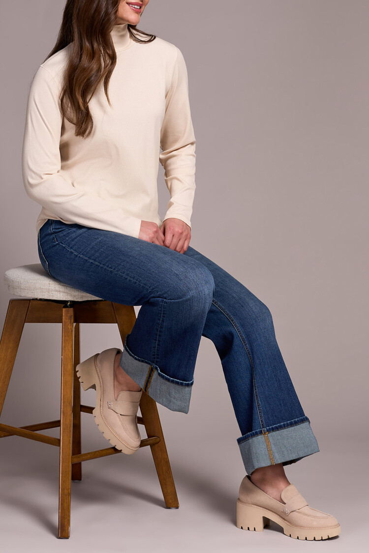 Tribal Tribal L/S Turtle Neck Top 2283O