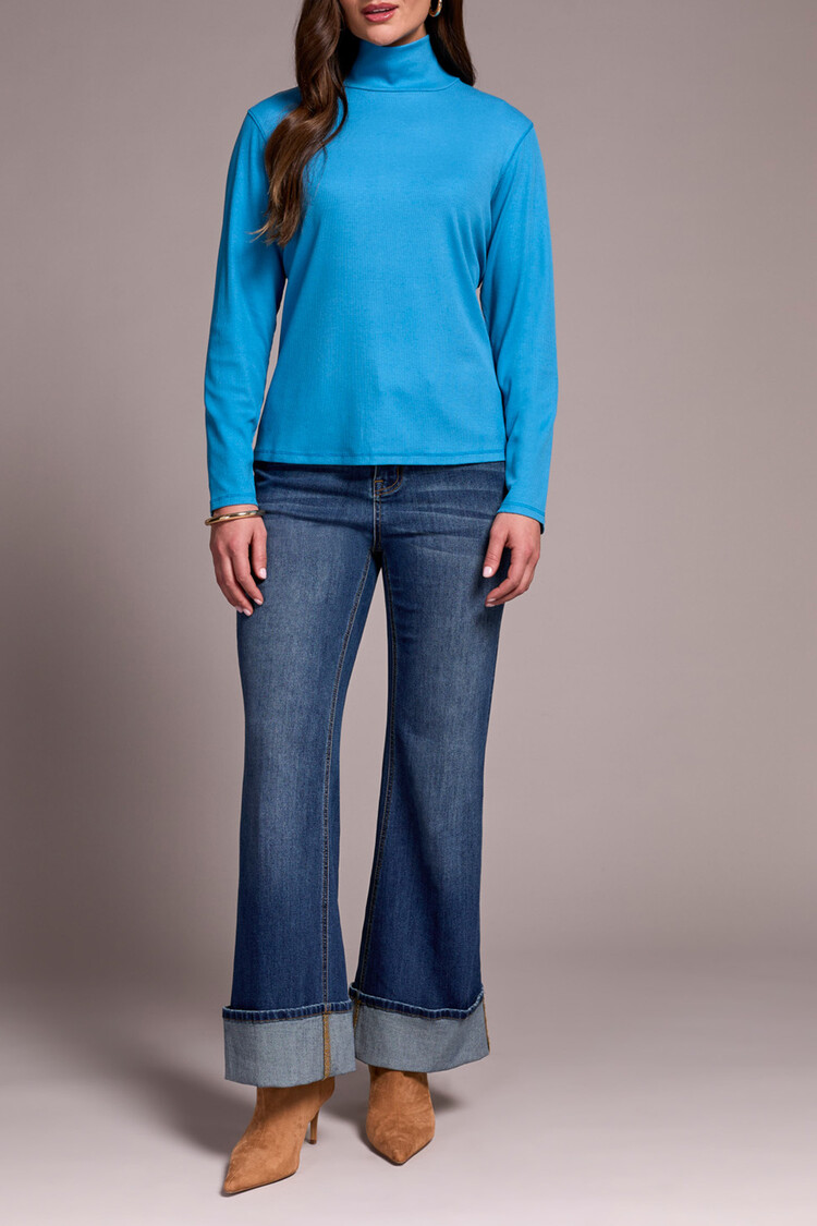 Tribal Tribal L/S Turtle Neck Top 2283O