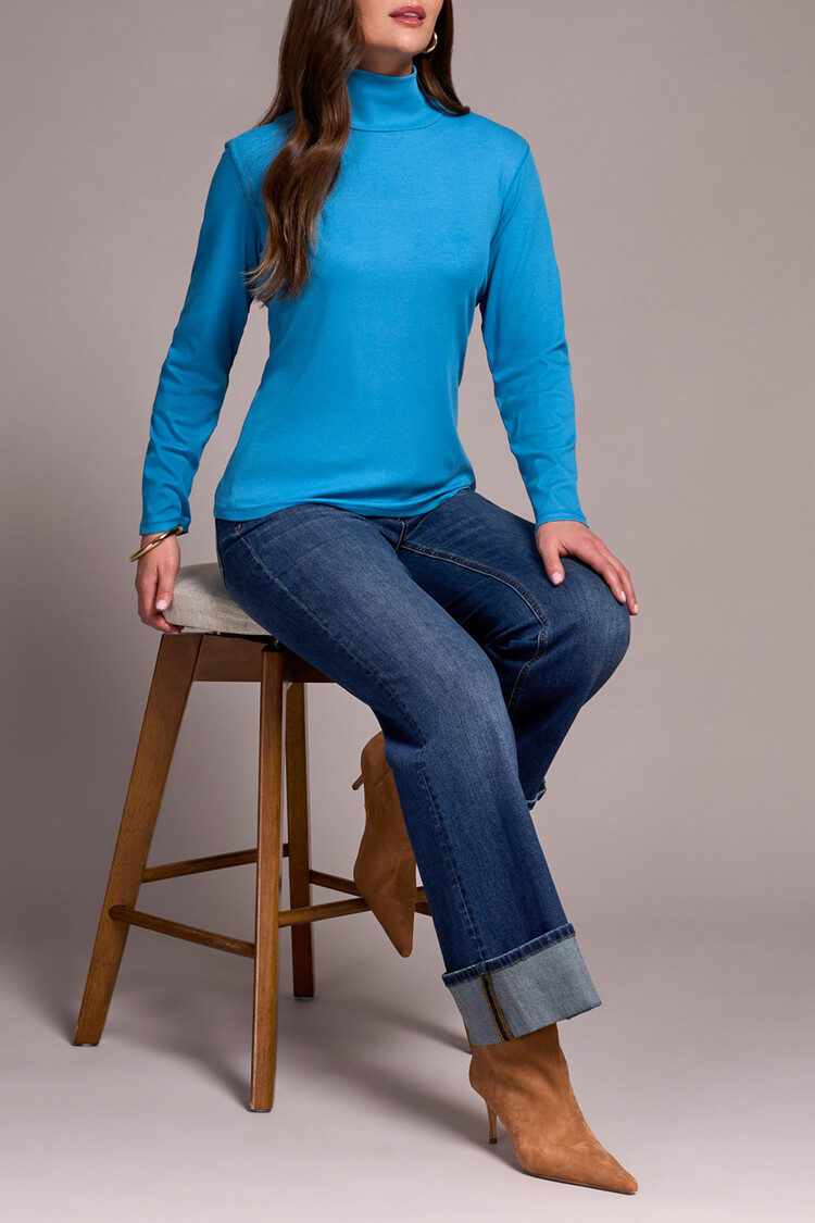 Tribal Tribal L/S Turtle Neck Top 2283O