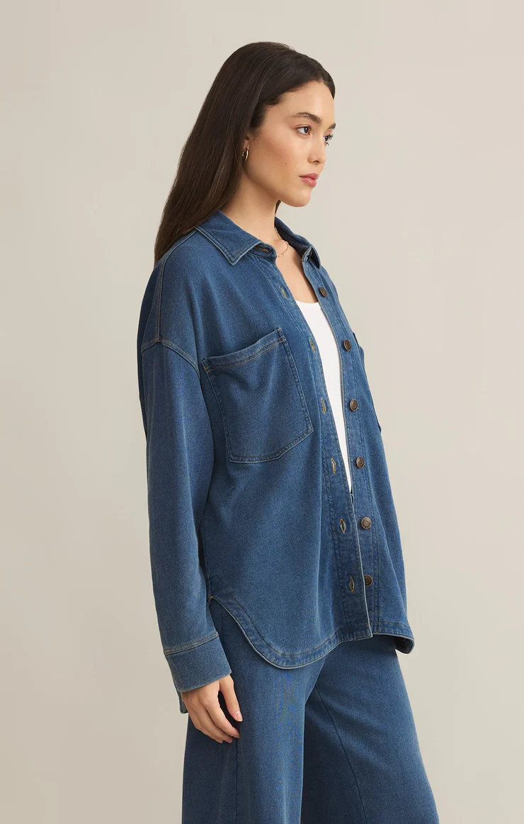 ジャケット ROTATE SS25 'Denim Oversized' jacket (1136122998 2998) Z Supply All Day Knit Denim Jacket ZJ253868 - Main Street