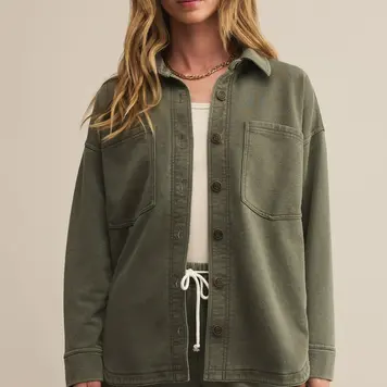 Z Supply All Day Knit Denim Jacket ZJ253869