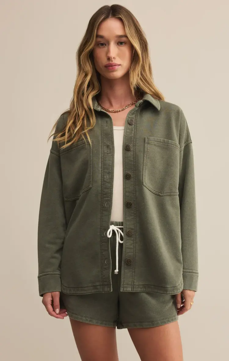 Z Supply All Day Knit Denim Jacket ZJ253869