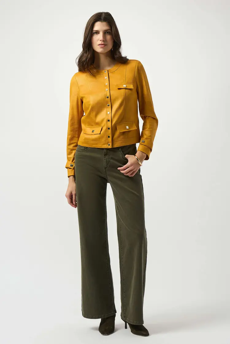 Joseph Ribkoff Joseph Ribkoff Foiled Faux Suede Fitted Jacket 253935