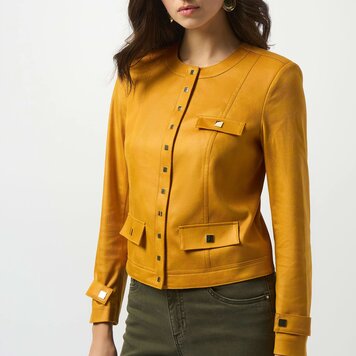 Joseph Ribkoff Joseph Ribkoff Foiled Faux Suede Fitted Jacket 253935