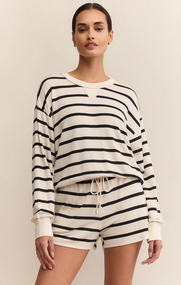 Z Supply Stand Out Striped Sweatshirt ZT253228 - Main Street