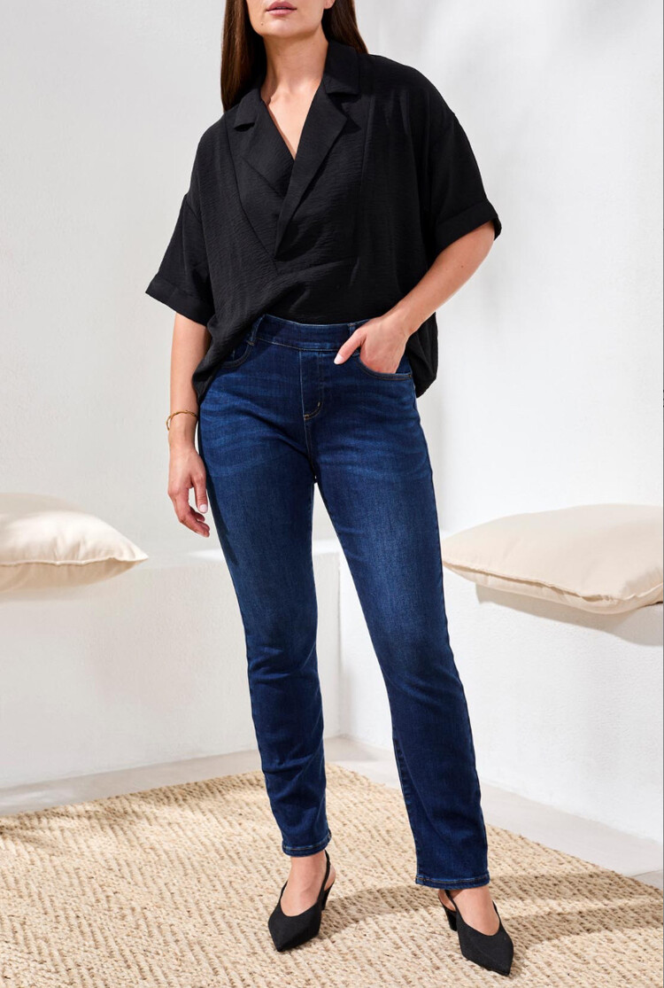 Tribal Tribal 5891O Sophia Curvy Pull On Slim Crop Jean