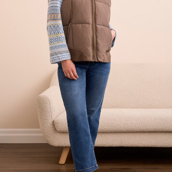 Tribal Tribal Quilted Vest with Removeable Hood 2247O