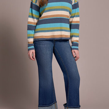Tribal Tribal Long Sleeve U Neck Sweater 2254O