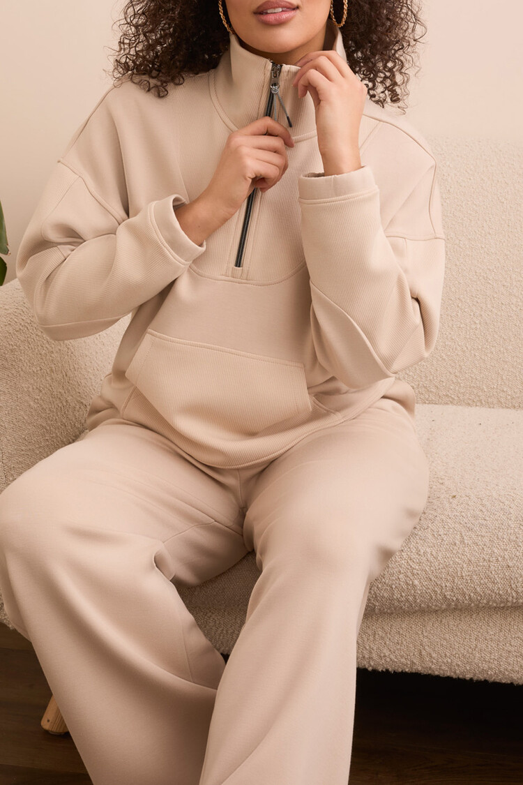 Tribal Tribal 2236O Long Sleeve Mock Neck Top w/ Zipper