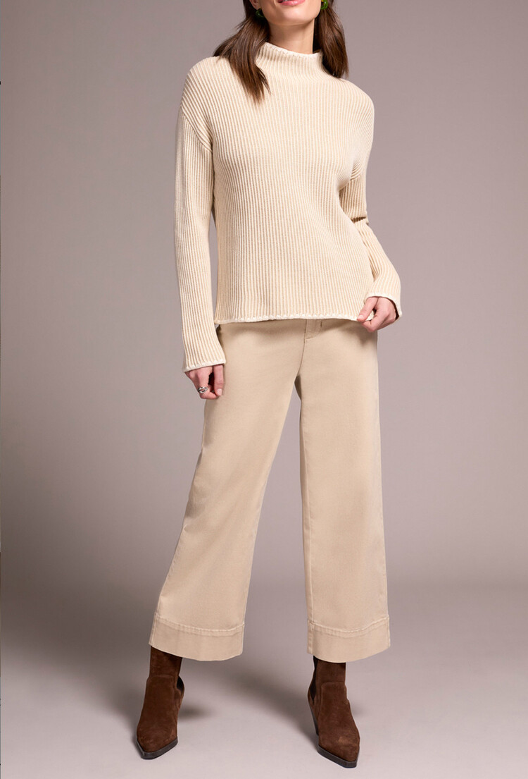 Tribal Tribal 2255O Long Sleeve Funnel Neck Sweater