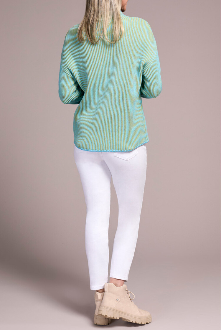 Tribal Tribal 2255O Long Sleeve Funnel Neck Sweater