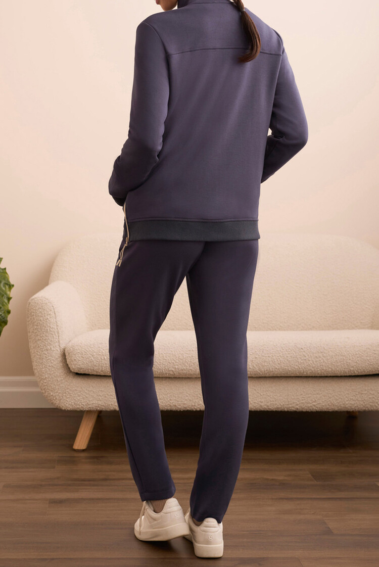 Tribal Tribal Long Sleeve Mock Neck Cardigan 2064O