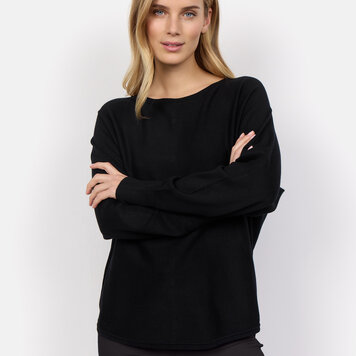 Soya Concept Soya Concept Dollie 620 Knit Round Neck Sweater W/ Button Detail Down Back