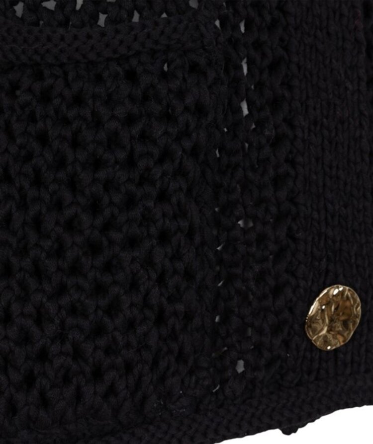 Esqualo Esqualo Cap Sleeve Knit Cardigan W/ Fancy Button Detail F2507501