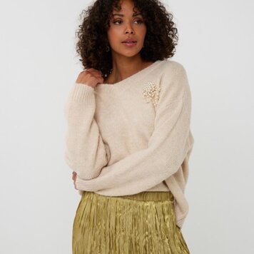 Esqualo Esqualo Oversized V Neck Sweater F2518501