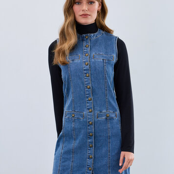 French Dressing Jeans French Dressing Jeans Long Denim Vest 7731809