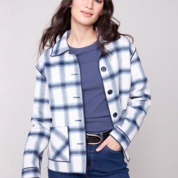 Charlie B Charlie B Reversible Plaid Jacket C6185Y