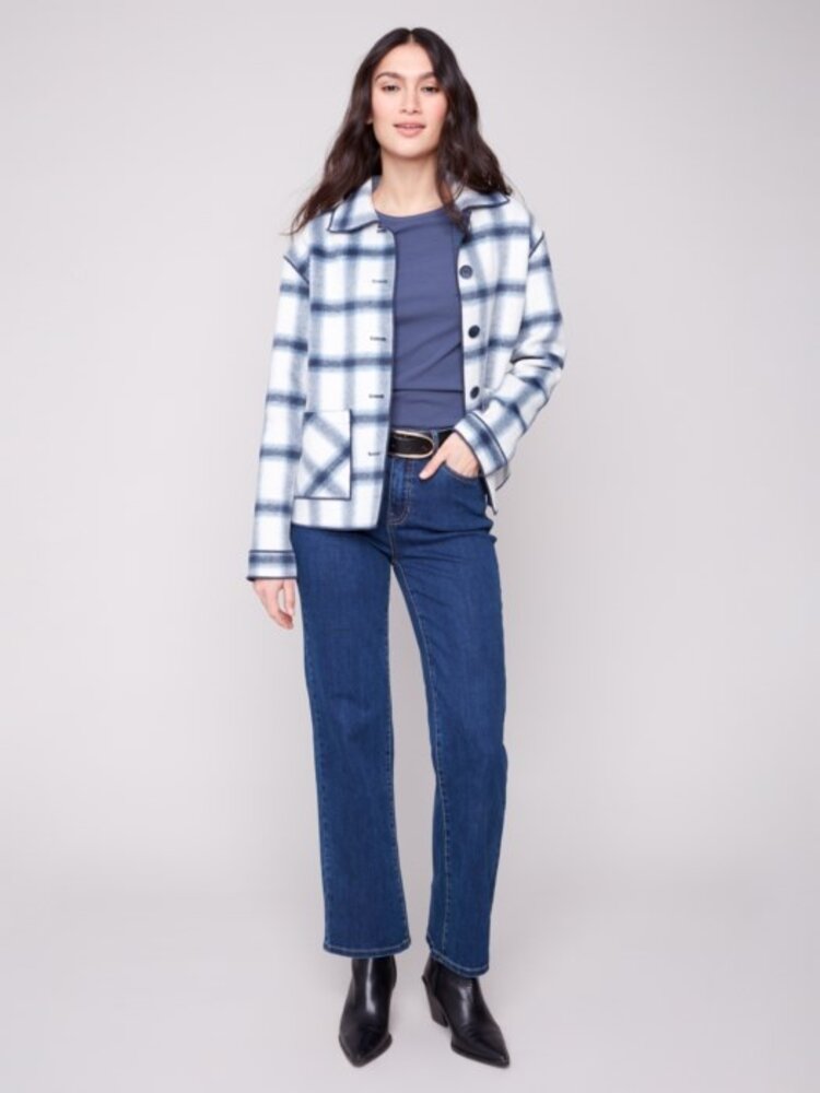 Charlie B Charlie B Reversible Plaid Jacket C6185Y
