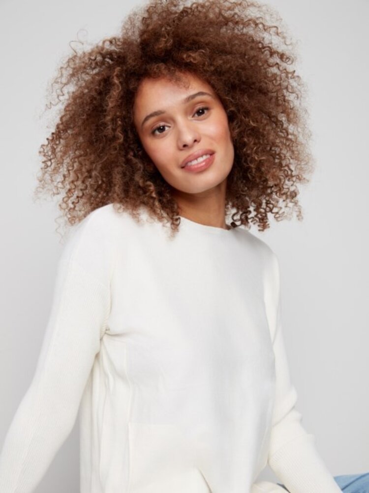 Charlie B Charlie B Long Sleeves Boat Neck With Pockets C2170Z