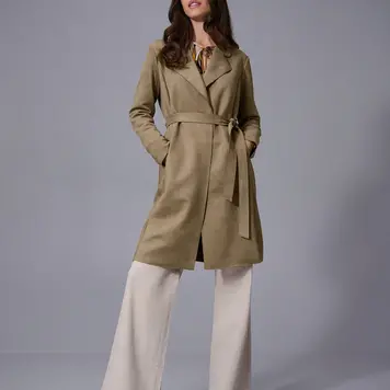 Joseph Ribkoff Joseph Ribkoff 253252 Scuba Suede Straight Coat